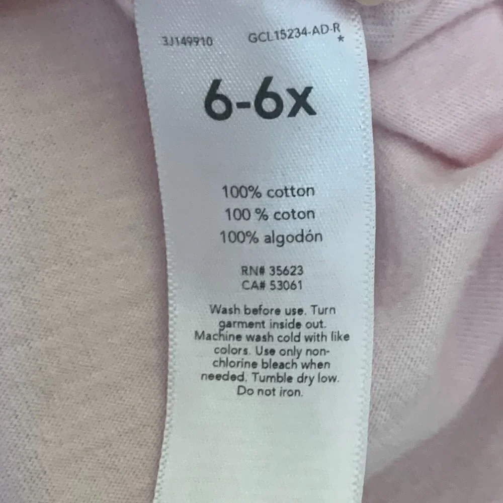Carter's Kid Light Pink Floral Deer Hooded Long Sleeve Top 6/6X.